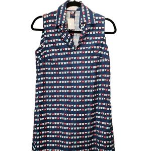Love, Lilly Red White & Blue Seaside Flag Polo Dress